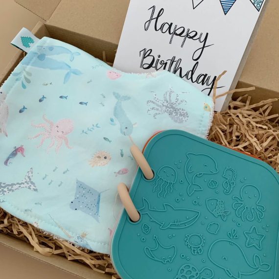 First Birthday Gift Box Under The Sea Close up