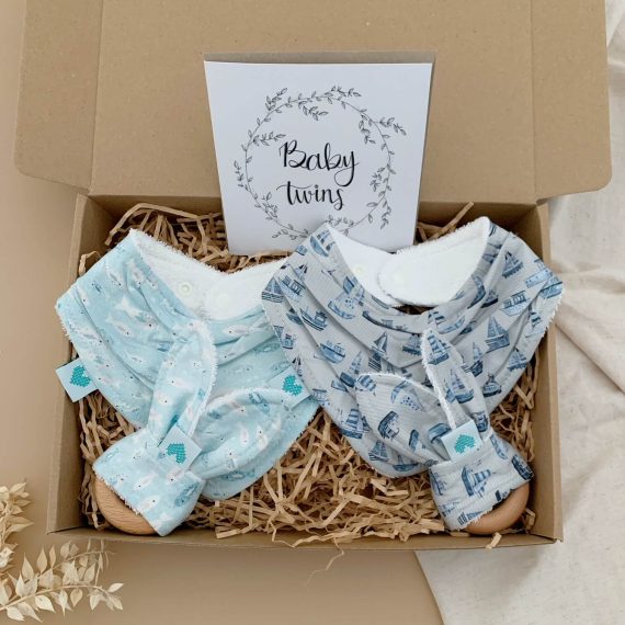 Nautica Print Twins Baby Hamper Main Image