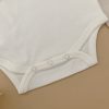 Onesie Long Sleeve Natural White Close Up Bottom