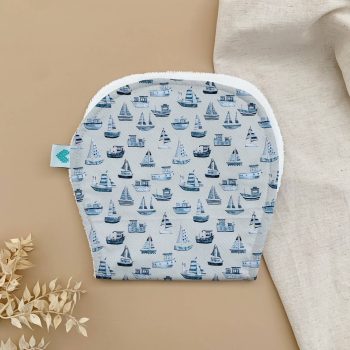 boats print burping pad