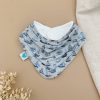 boats print dribble bib