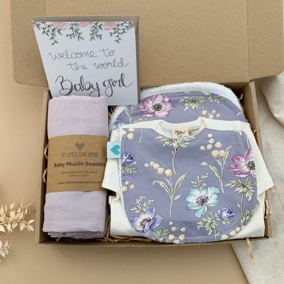 welcome to the world baby girl floral hamper main image