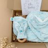 Boys Handmade Baby Gift Box Fish Print Left Side