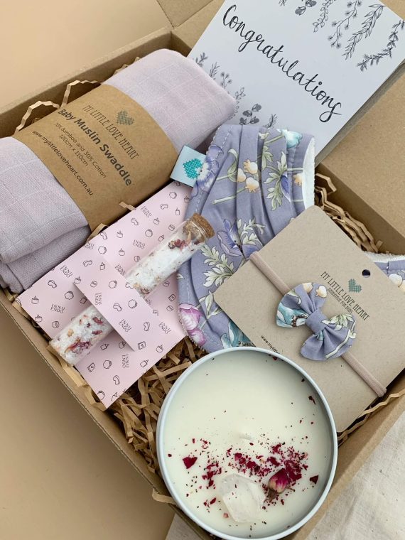 Bub and Mum Hamper Wild Lavender Packaged