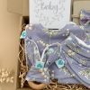 Girls Handmade Baby Gift Box Wild Lavender Left Side