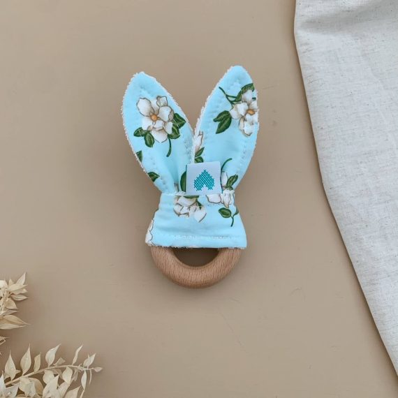 Magnolia Print Bunny Teether