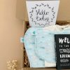 Welcome to the world baby boy hamper left side