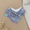 drool bib wild lavender print