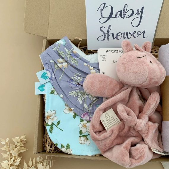 girls baby shower gift set left side