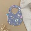 small bib wild lavender print