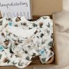 rabbit print unisex newborn hamper right side